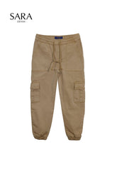 Boys Khaki Cargo Jogger Pants - Smgarment's